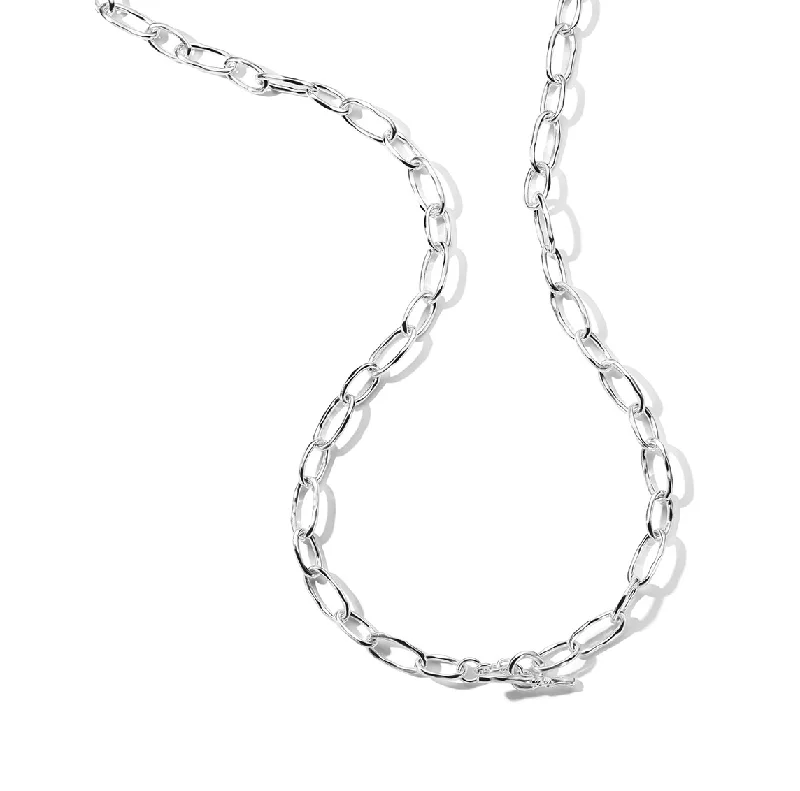 IPPOLITA Classico Faceted Oval Link Necklace in Sterling Silver