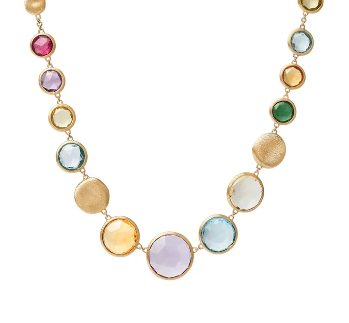 Marco Bicego Jaipur Color Yellow Gold and Mixed Gemstone Necklace