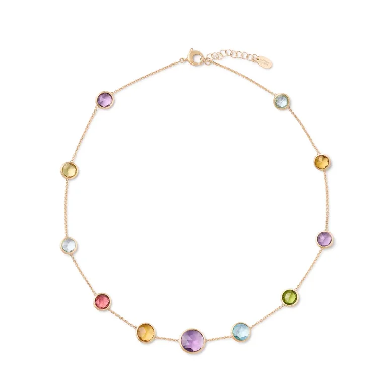 Marco Bicego Jaipur Color Yellow Gold Mixed Gemstone Necklace, 16.5"