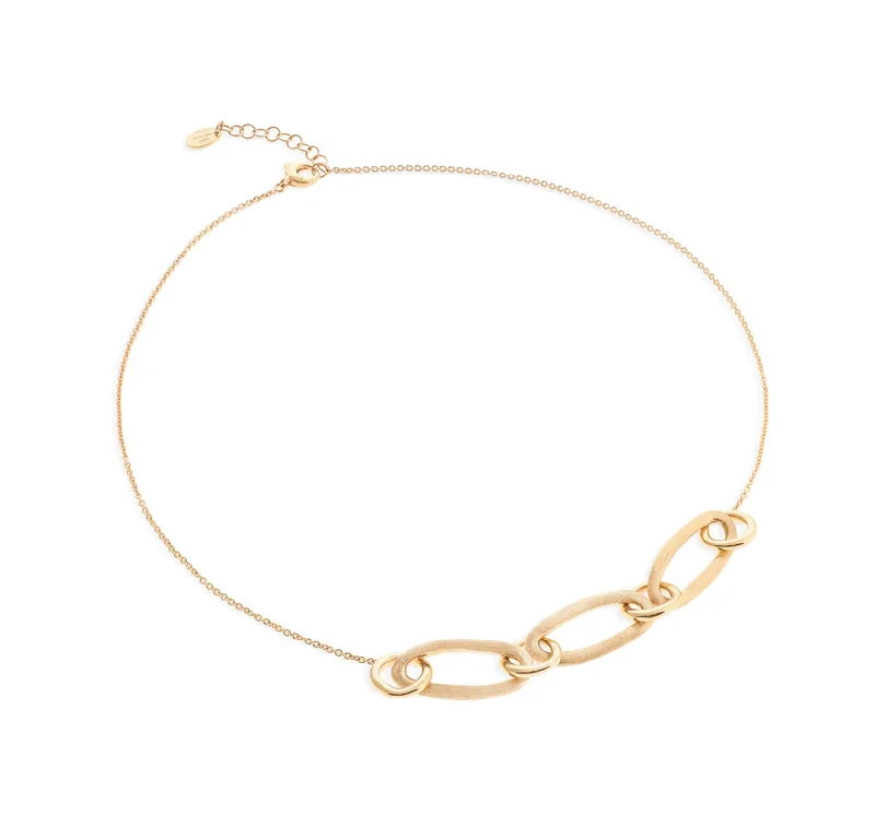 Marco Bicego Jaipur Link Yellow Gold Mixed Link Half Collar Necklace