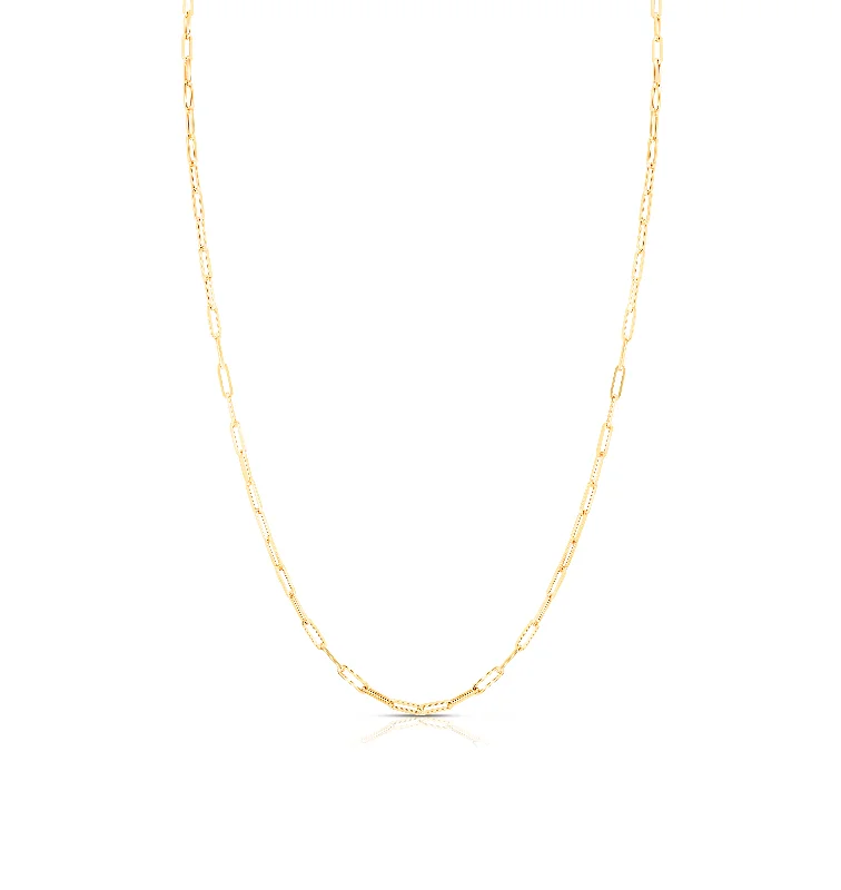 Roberto Coin Designer Gold Long Link Paperclip Necklace