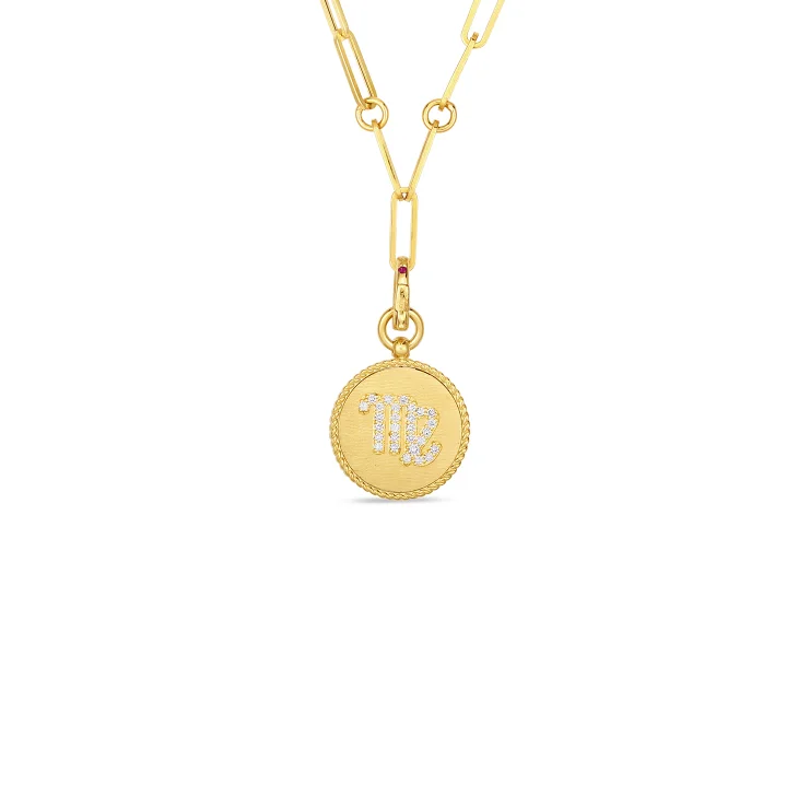 Roberto Coin Venetian Princess Yellow Gold Virgo Medallion