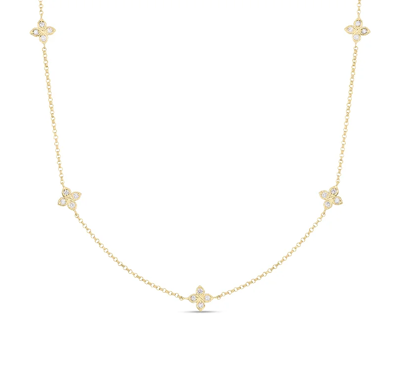 Roberto Coin Yellow Gold Diamond Necklace, 17"