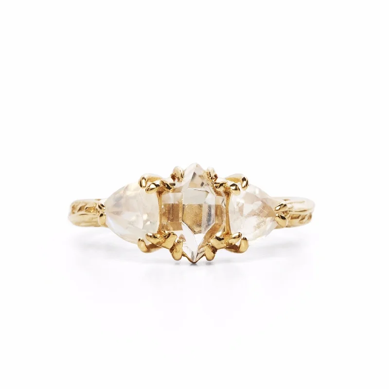 ARTEMIS ENGAGEMENT RING | 14K GOLD & HERKIMER DIAMOND