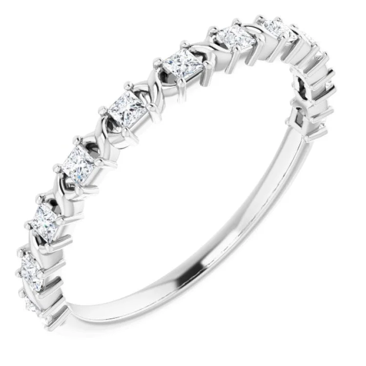 Platinum 1/4 CTW Natural Diamond Anniversary Band