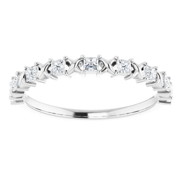 14K White 1/3 CTW Natural Diamond Anniversary Band