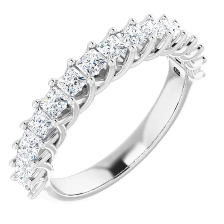 14K White 1 CTW Natural Diamond Anniversary Band