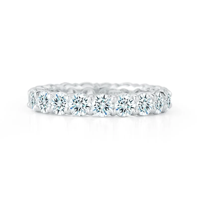 Platinum Shared Prong Diamond Eternity Band