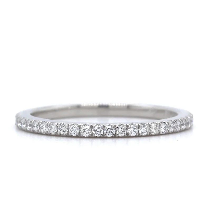 Platinum Micro Pave Diamond Eternity Band