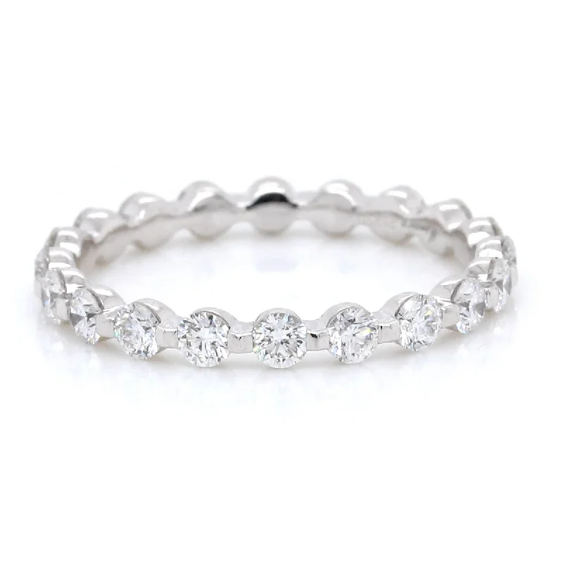 Platinum Precious Prong Eternity Band