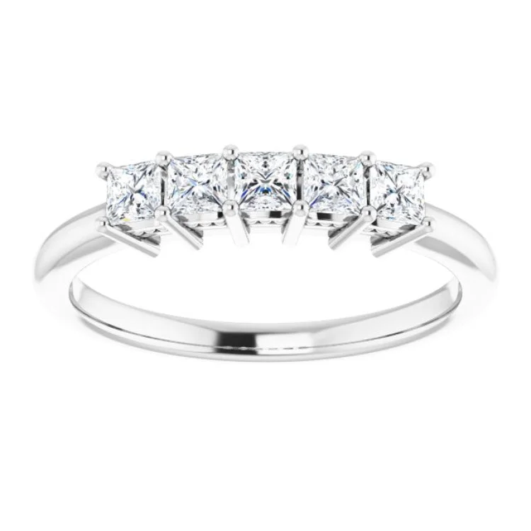 14K White 1/2 CTW Natural Diamond Anniversary Band