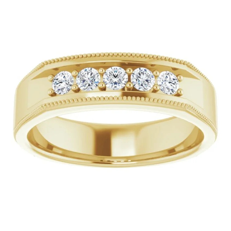 14K Yellow 1/3 CTW Natural Diamond Ring