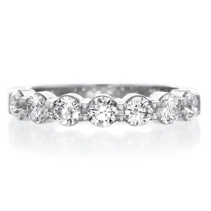 Platinum 7 Stone Diamond Band