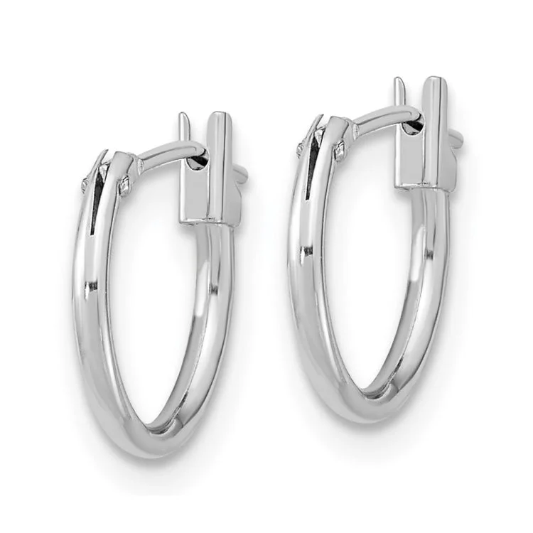 14k White Gold Madi K Hoop Earrings