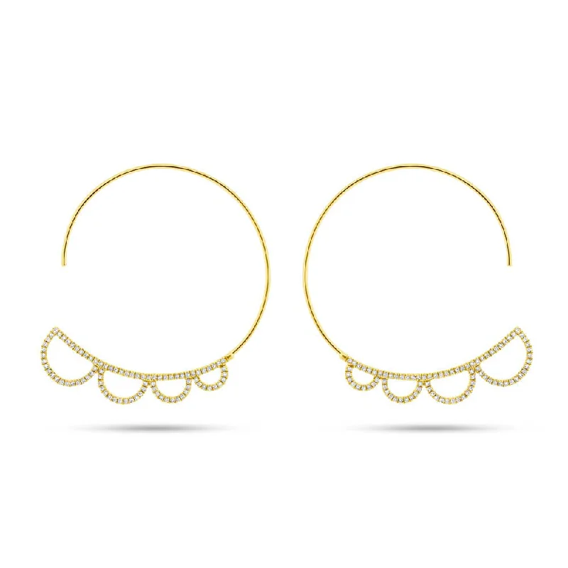 Side Diamond Hoops