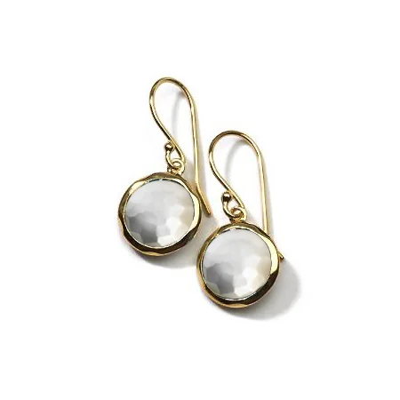 IPPOLITA Rock Candy 18K Yellow Gold Lollipop Mini Earrings in Mother-of-Pearl