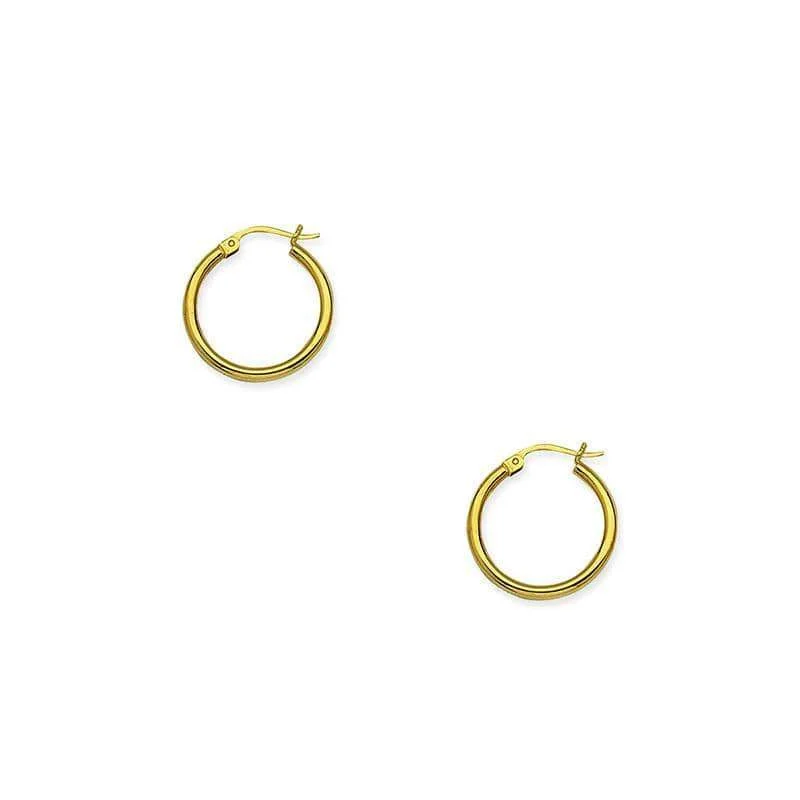 Sabel Everyday Collection 20mm Polished Hoop Earrings in 14K Yellow Gold