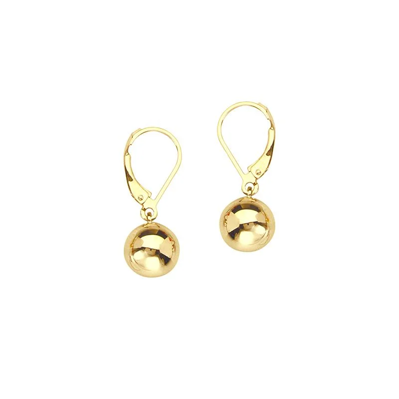 Sabel Everyday Collection Ball Dangle Earrings in 14K Yellow Gold