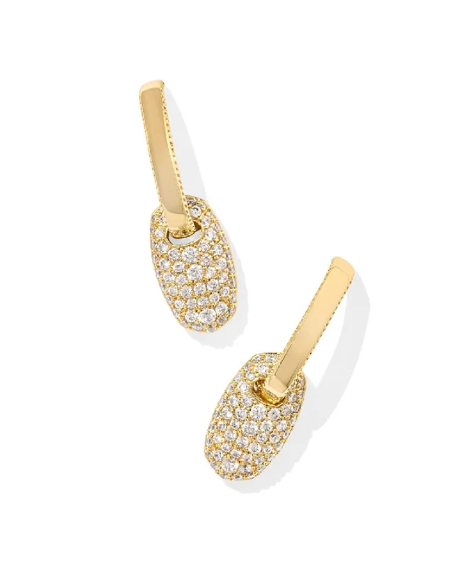 Kendra Scott Bailey Pave Huggie Earrings