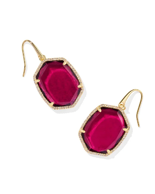 Kendra Scott Daphne Pave Frame Drop Earrings