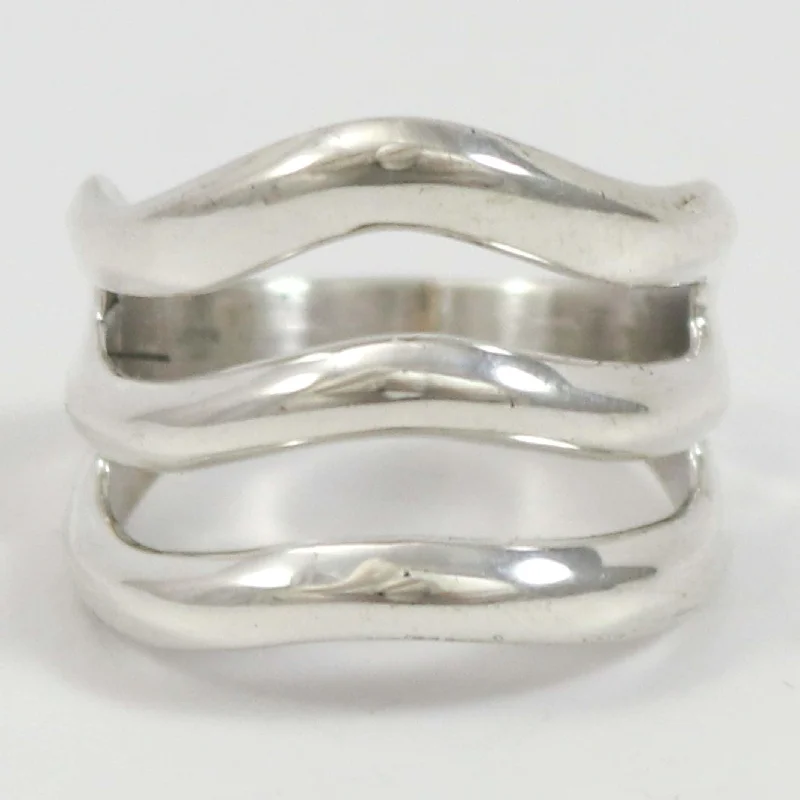 Silver Split Band Ring