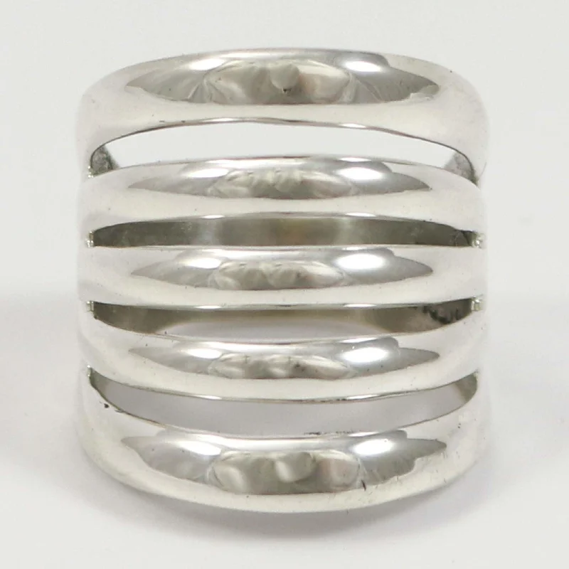 Silver Split Band Ring