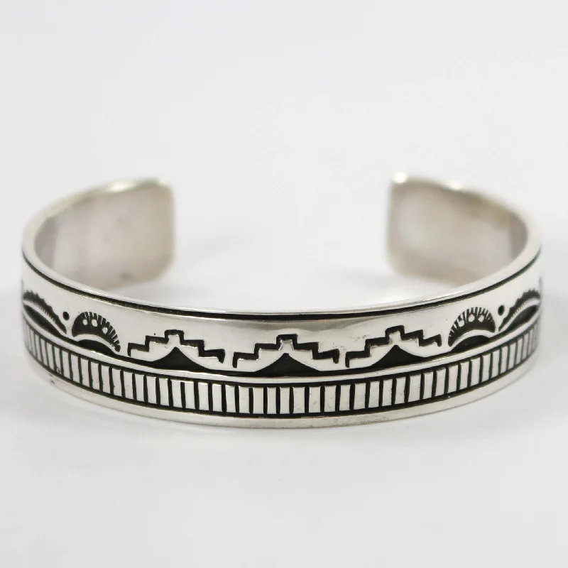 Silver Stamped Cuff