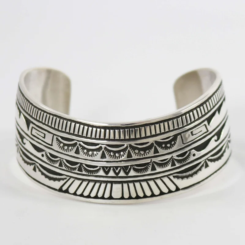 Silver Stamped Cuff