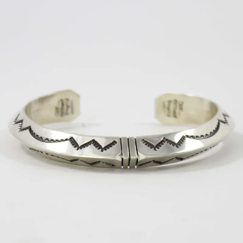 Stamped Silver Cuff