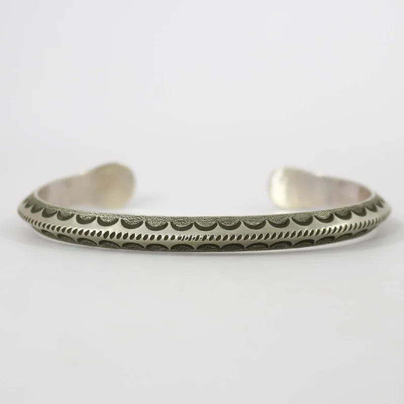 Stamped Silver Cuff