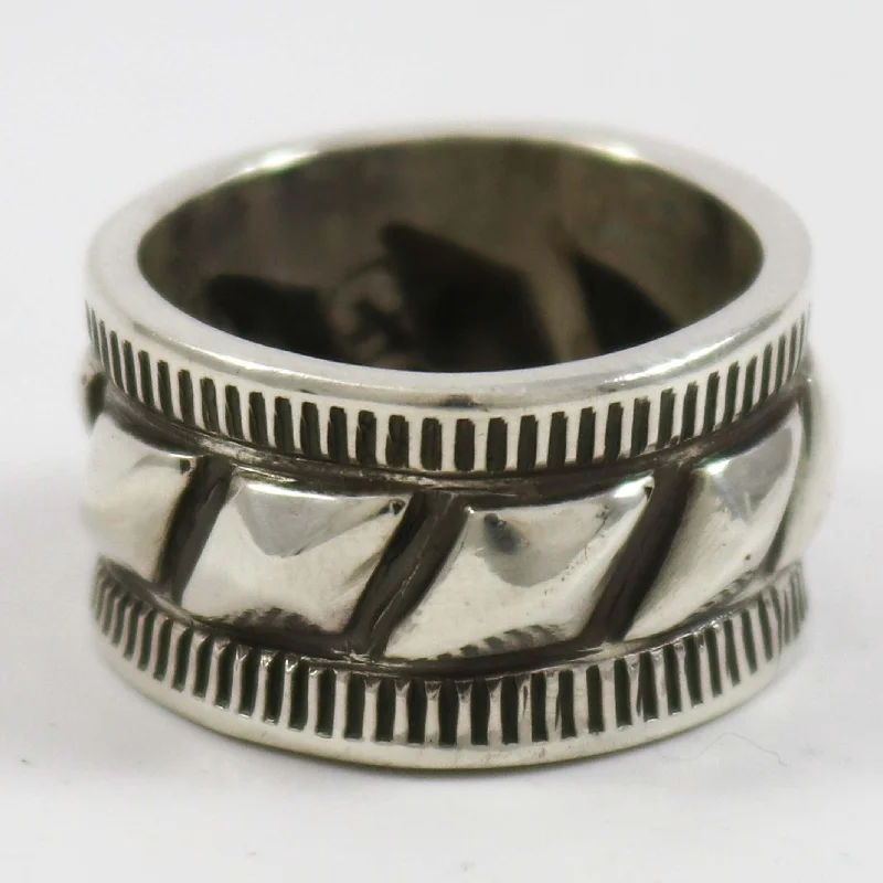 Stamped Silver Ring