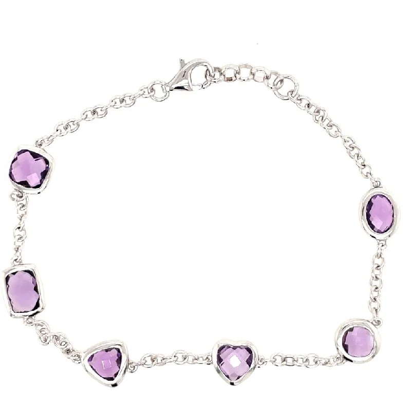 Sterling Silver Amethyst Bracelet