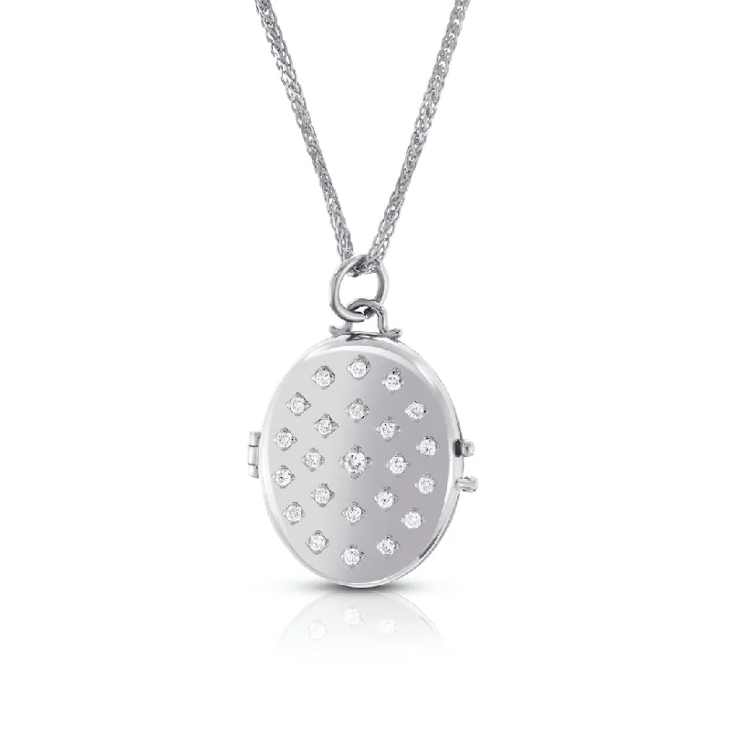 White Gold Etoile Locket Necklace