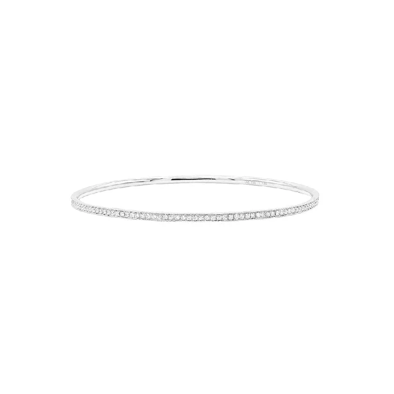 18 Karat White Gold Diamond bangle