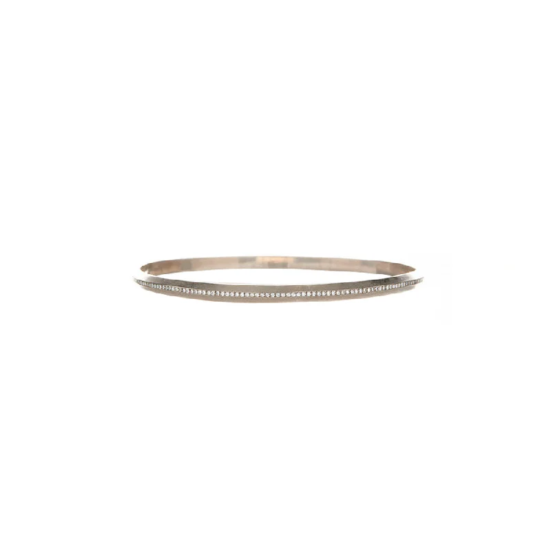 18 Karat White Gold Diamond Bangle