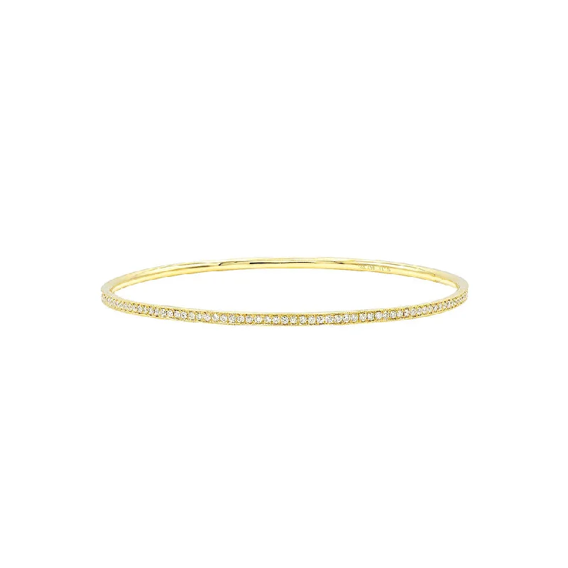 18 Karat Yellow Gold Diamond Bangle