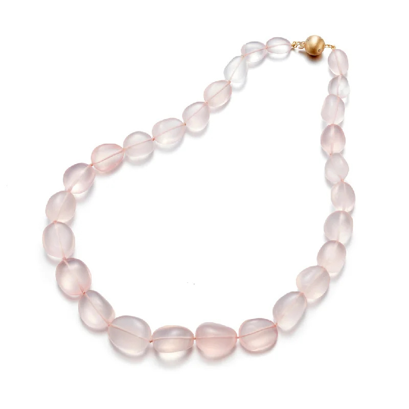 Rose Quartz Pebble Necklace