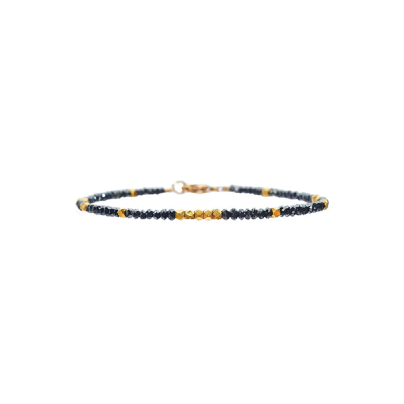 Black Diamond and Gold Nior Bracelet