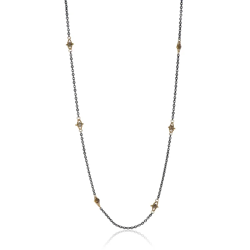 Contrast Champagne Diamond Necklace