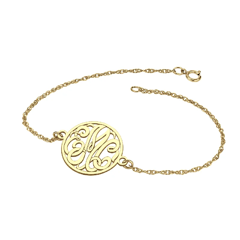 Fink's 20mm Classic Bordered Monogram Bracelet