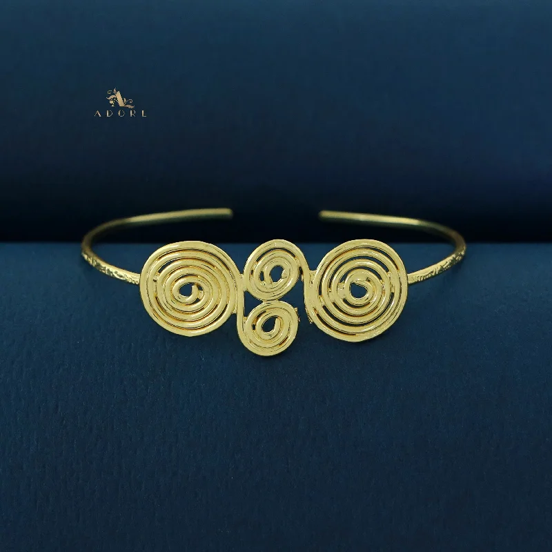 Golden Dual Swirl Bangle