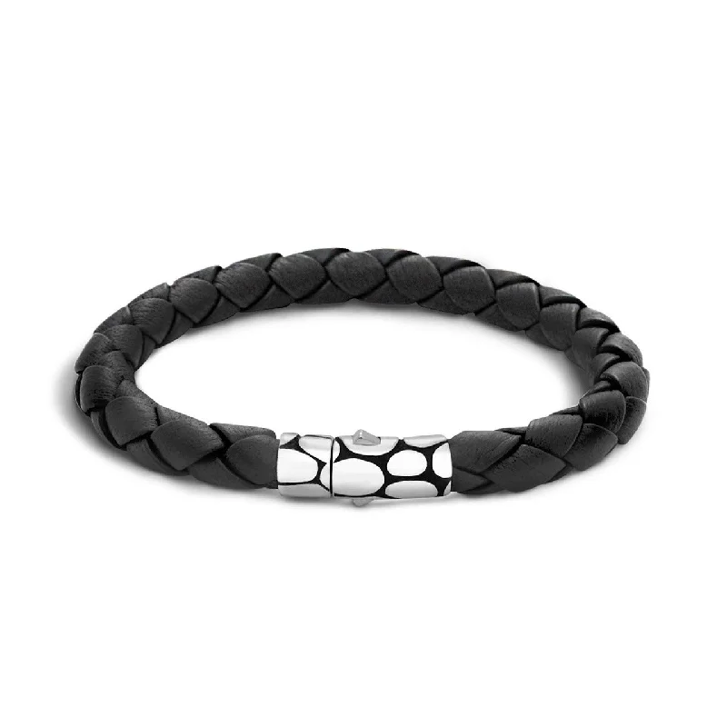 John Hardy Men's Kali Black Leather Bracelet