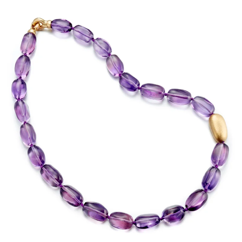 Amethyst Pebble Necklace