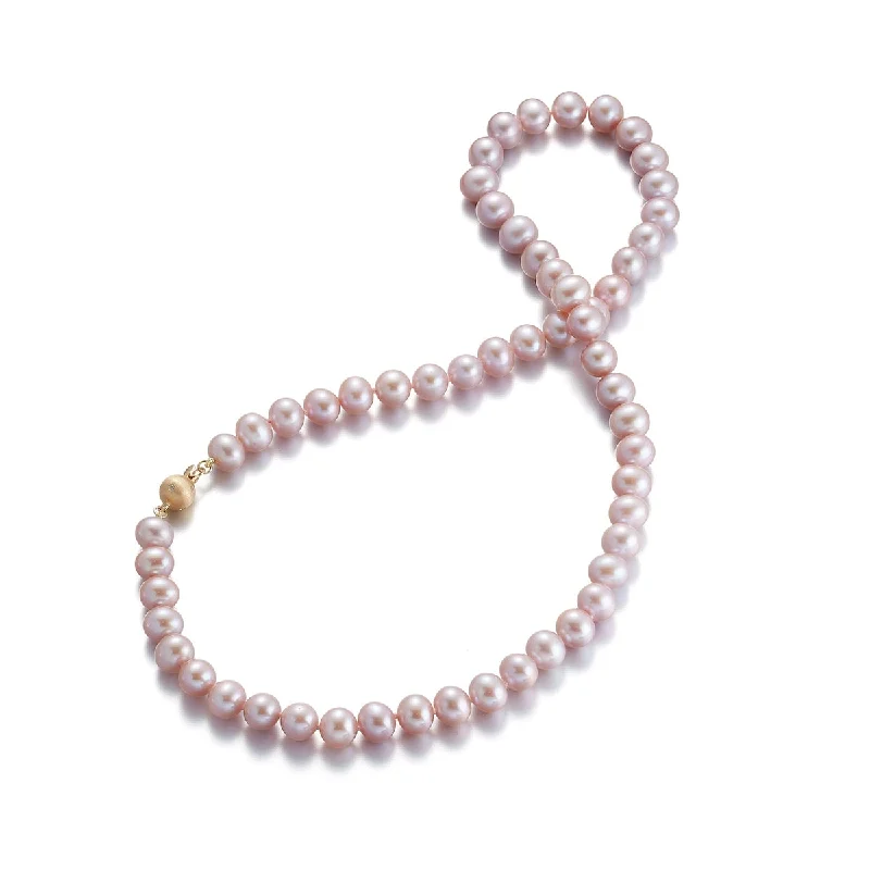 7mm Pink Pearl Necklace