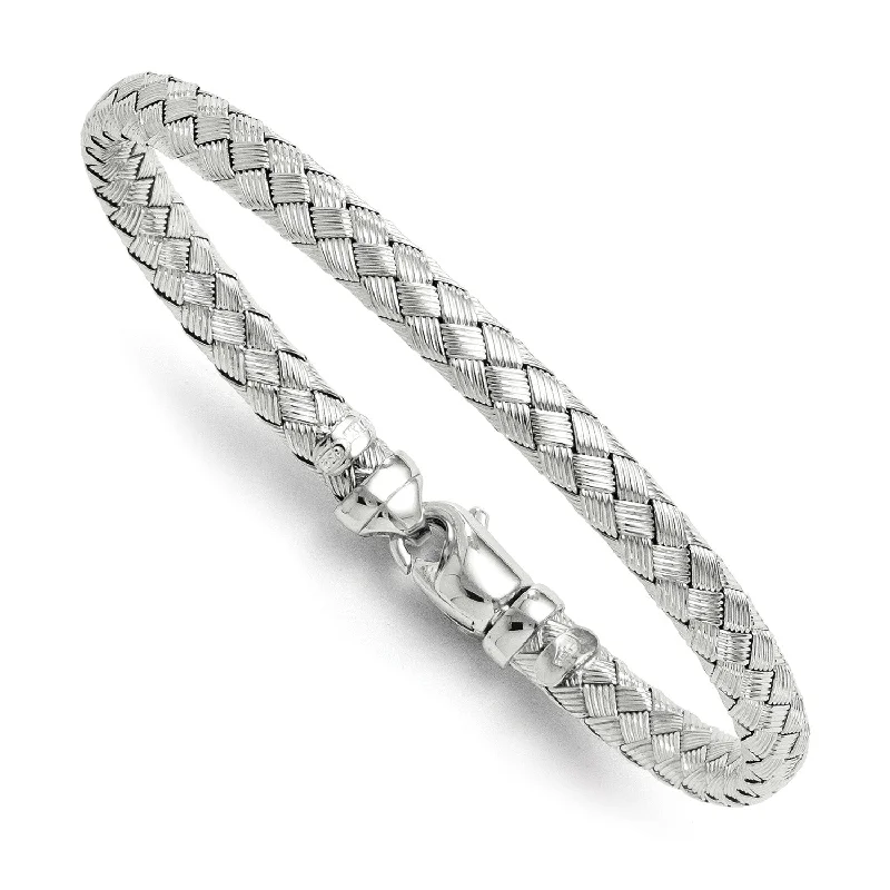 Sterling Silver 7.5-inch 6MM Lobster Clasp Bracelet