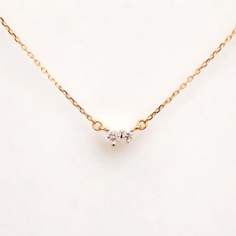 Tiny Two Diamonds Amigos Necklace