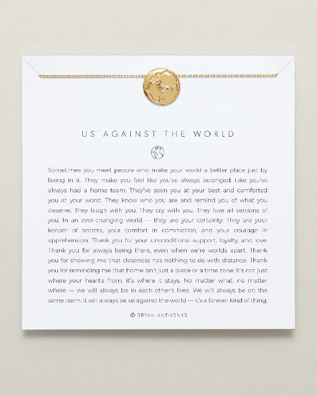 Us Against The World Icon Necklace